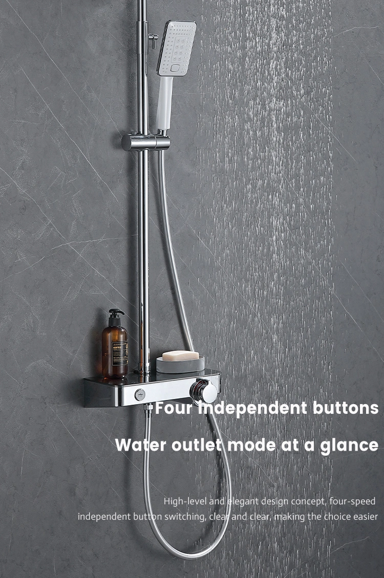 Modern Style Concealed Wall-Mount 304 Stainless Steel Bathtub Shower Faucet Mixer Set