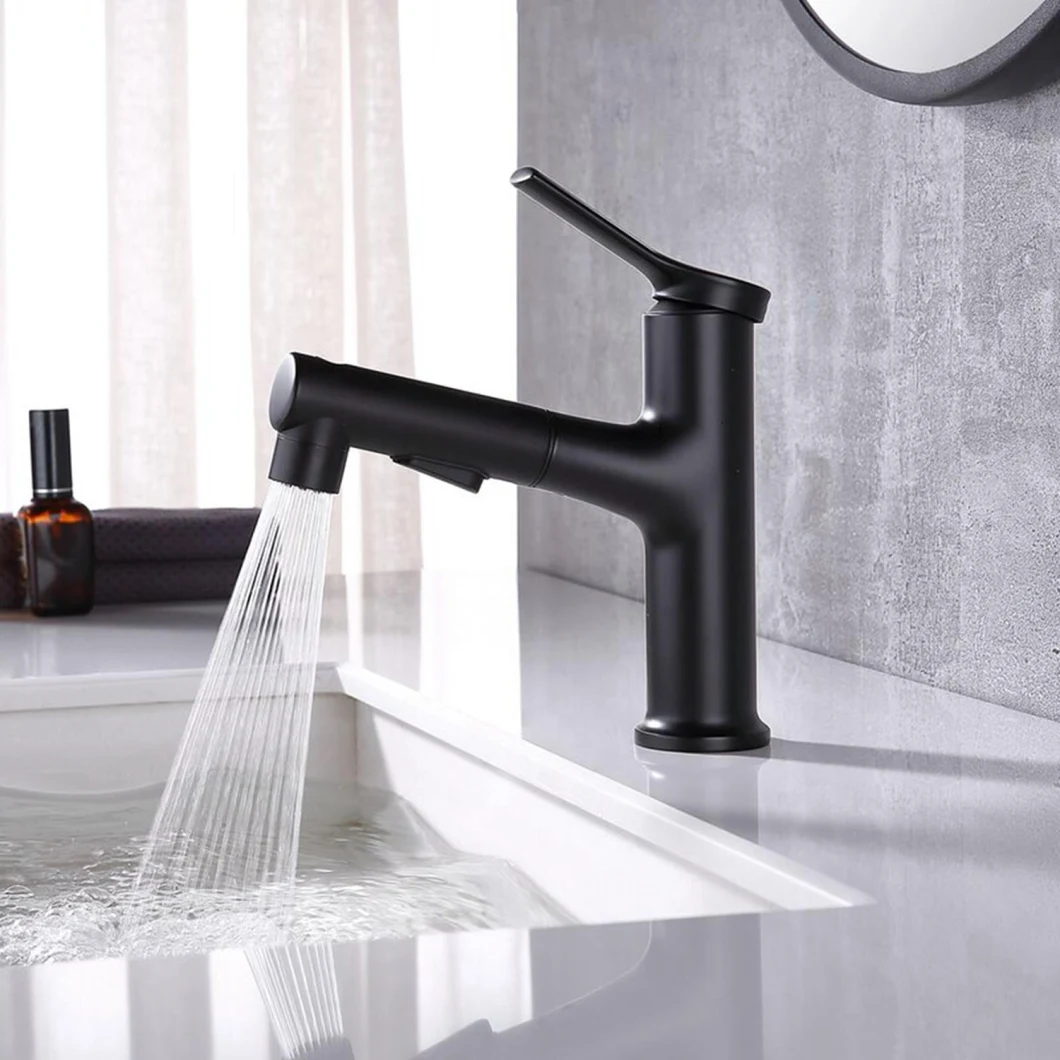 Colorful Cupc Design OEM Pull out Single Handle Hot Cold Mixer Bathroom Faucet