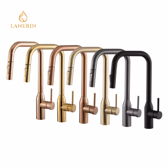 Sanitary Ware Factory Kitchen Sink Tap Water Tap PVD Champaign Swivel Faucet Gold Kitchen Tap Put Down Upc 304 Stainless Steel Kitchen Mixer Kitchen Faucet