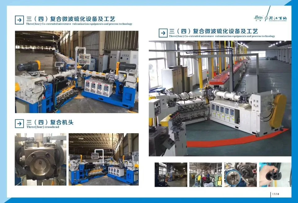 Rubber Product Extrusion Microwave Vulcanization Line for Washing Machine Hose