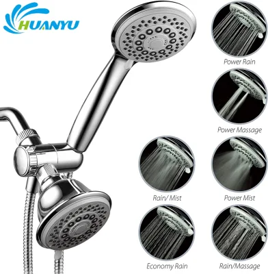 Pommeaux de douche avec douchette à main - Pommeau de douche haute pression - Pommeau de douche de 4 pouces, Pommeau de douche à main de 4 pouces