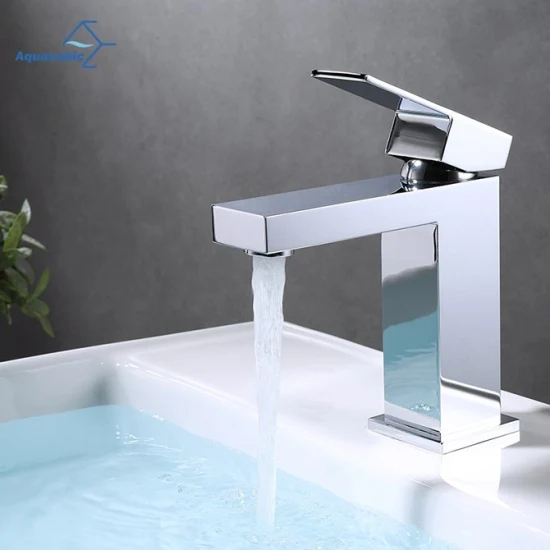 Aquacubic contemporain économie d'eau Upc Chrome lavabo salle de bains robinet de bassin