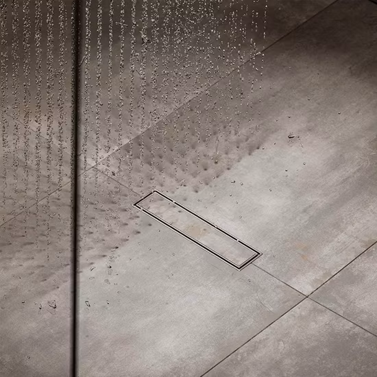 Couvercle de drain de douche linéaire en acier inoxydable